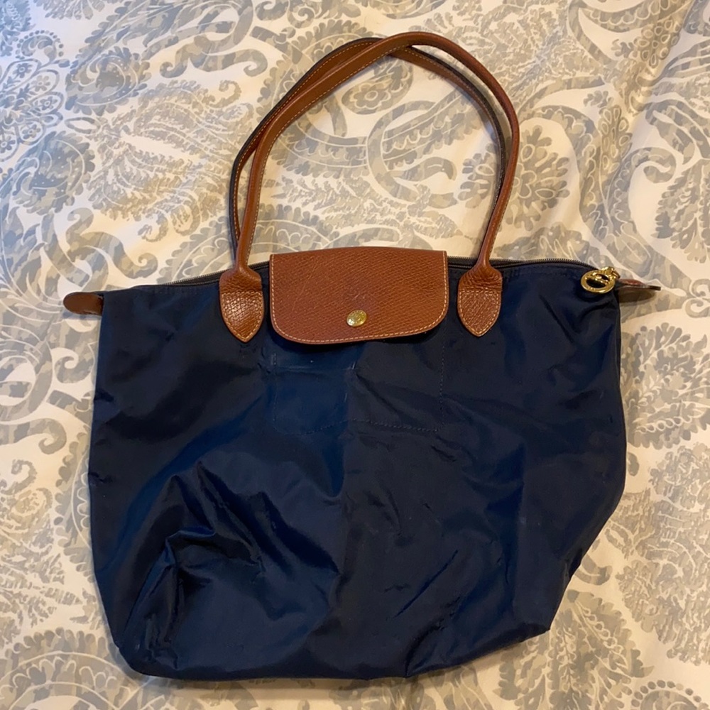 Navy Longchamp bag